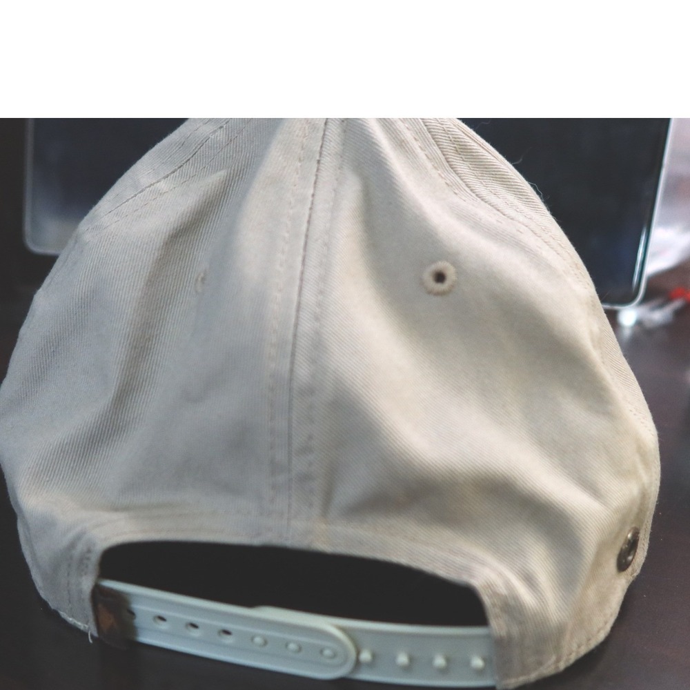 Peter Grimm Tan Snapback Hat Oval Logo Patch Flat Brim Adjustable Cap Mens OSFM - Picture 3 of 6